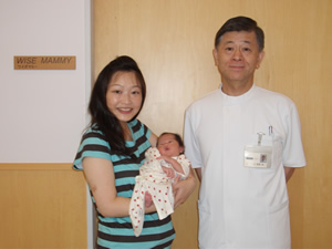 退院時に院長先生と、記念にお写真をお撮りします。